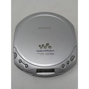 Sony CD Walkman D-E221 ESP MAX Portable CD Player Tested and Working Silver-Read